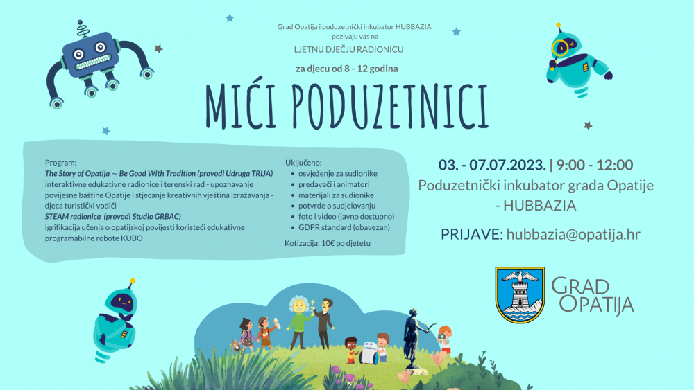 Otvorene prijave za dječju radionicu MIĆI PODUZETNICI (03.-07.07.2023.)