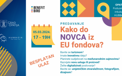 Predavanje na temu EU fondova za poduzetnike tvrtke BENEFIT BIRO d.o.o.