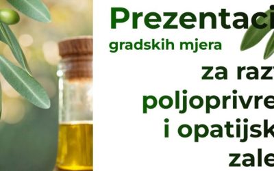 Najava: U Veprincu prezentacija gradskih potpora za poljoprivredu i predavanje o maslinarstvu