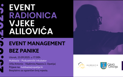 🔴 Prijavite se: Event radionica Vjeke Alilovića: „Event management bez panike“