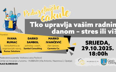 🔴 Najava panela Poduzetničke Ćakule: Tko upravlja vašim radnim danom – stres ili vi?