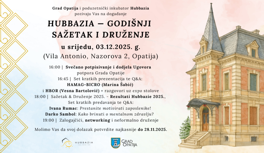 Poziv na događanje “Hubbazia — Godišnji sažetak i druženje” – srijeda, 03.12.2025. od 16h